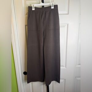 Brown Wide-Leg Sweater Pants from Paris, size S/M, NWT